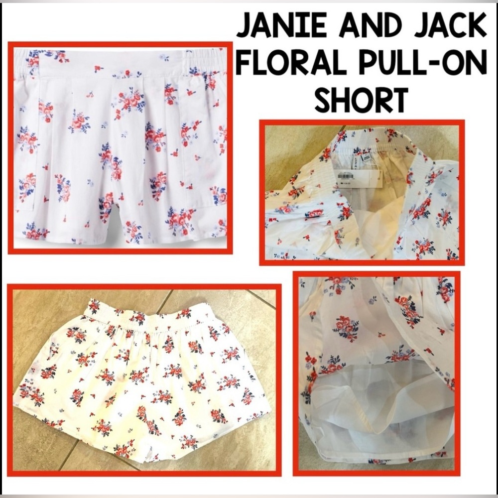 JANIE AND JACK FLORAL PULL-ON SHORT